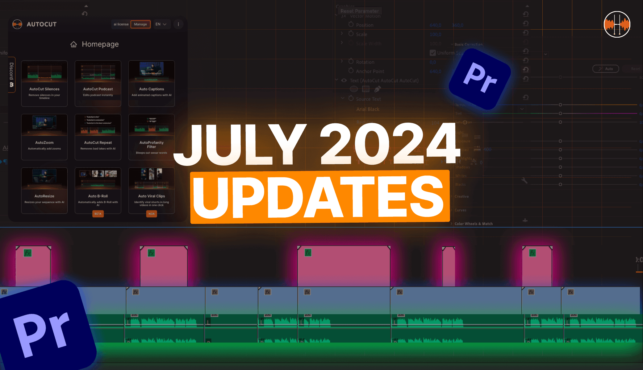 AutoCut July 2024 Updates