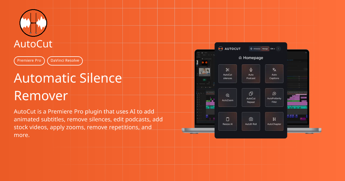 Automatic Silence Remover & Animated Captions | Premiere Pro Plugin | AutoCut