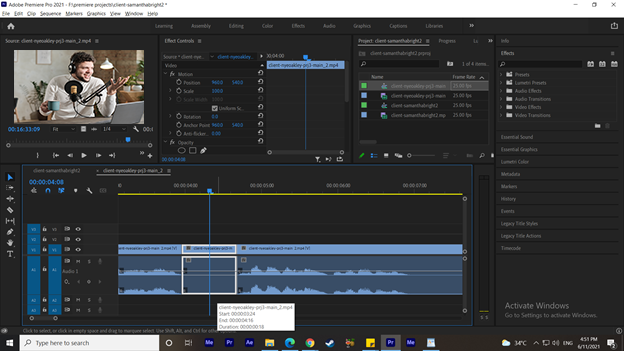 Jump Cuts on Premiere Pro 2