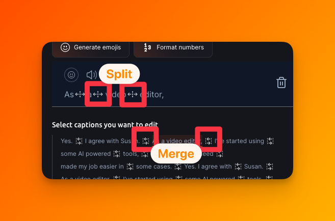 Split and merge